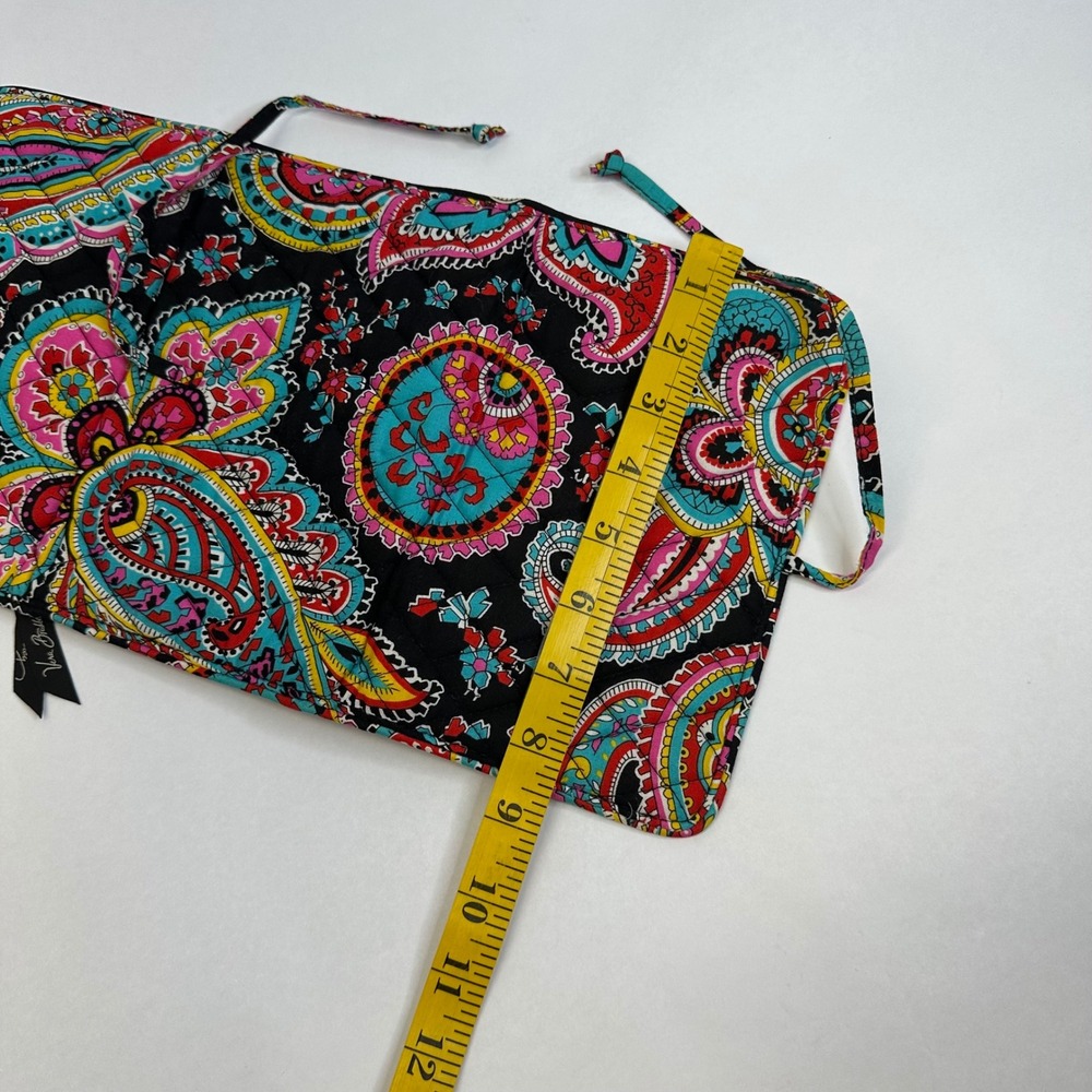 Vera Bradley Cosmetic Makeup/Accessories Black Blue Pink Red Folding Tie Pouch - Picture 15 of 15